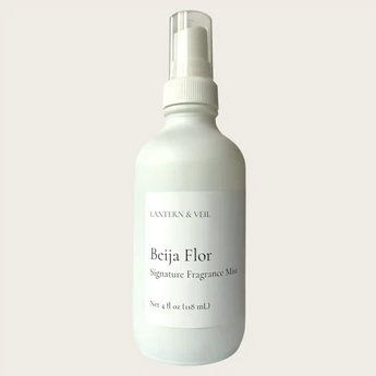 Lantern & Veil Beija Flor Signature Fragrance Mist bottle on a light gray background