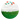 Bath bomb with white top and green bottom, decorated with red and green sprinkles.