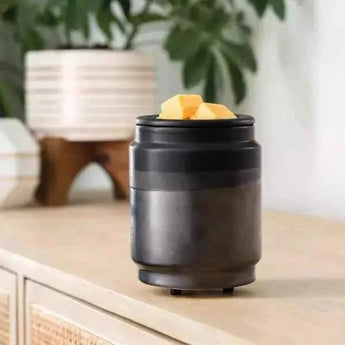 Gunmetal Flip Dish Wax Warmer with silicone dish